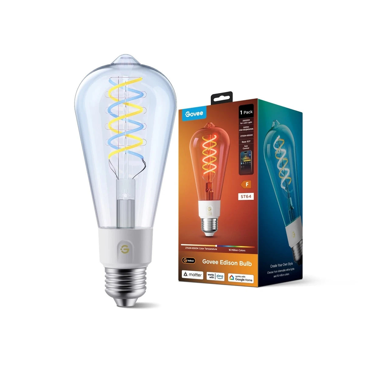 Govee Smart Edison Bulb E27 ST64 500 lm