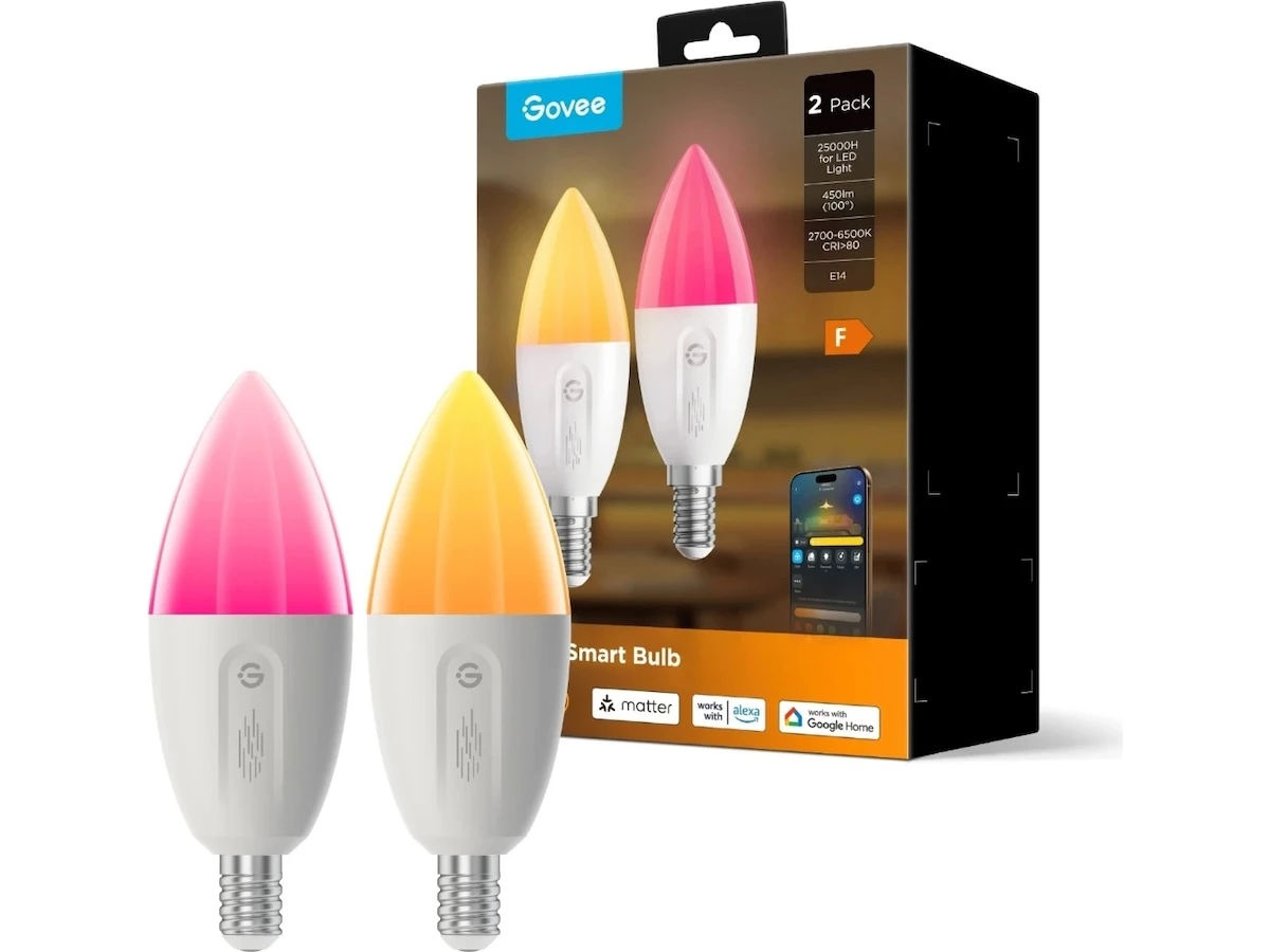 Govee RGBWW Smart LED Bulb E14 450 lm, 2-pk
